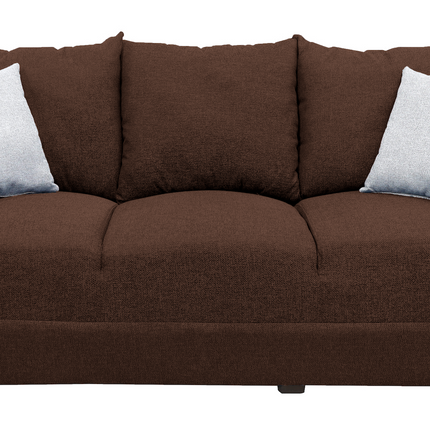 Sofa El Bazar Store Miami Lino Chocolate 3 Plazas, Modular, Moderno, Sala