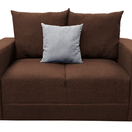 Love seat El Bazar Store Miami Lino Chocolate  2 plazas, Modular, Moderno, Sala