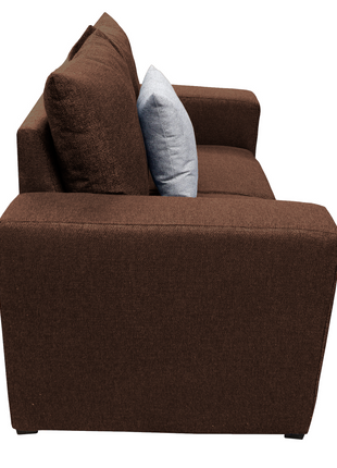 Love seat El Bazar Store Miami Lino Chocolate  2 plazas, Modular, Moderno, Sala