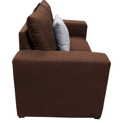 Love seat El Bazar Store Miami Lino Chocolate  2 plazas, Modular, Moderno, Sala