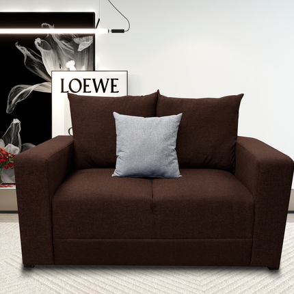 Love seat El Bazar Store Miami Lino Chocolate  2 plazas, Modular, Moderno, Sala