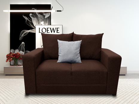 Love seat El Bazar Store Miami Lino Chocolate  2 plazas, Modular, Moderno, Sala