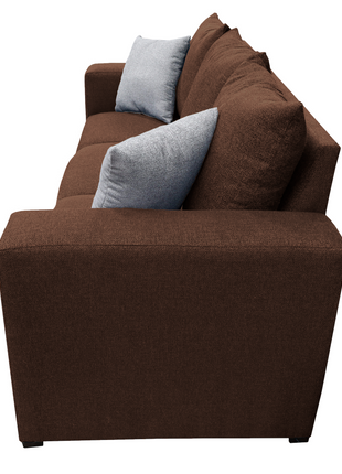 Sofa El Bazar Store Miami Lino Chocolate 3 Plazas, Modular, Moderno, Sala