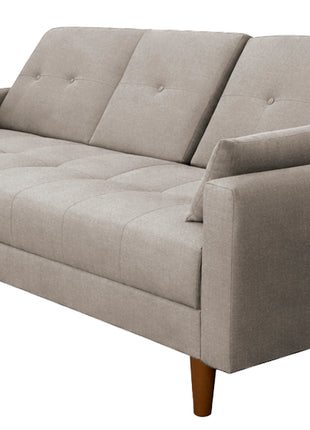 Sofá Cama Reclinable El Bazar Store Cancún Lino Brazos Separados Respaldo Abatible