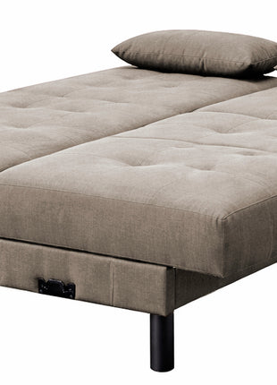 Sofá Cama Reclinable El Bazar Store Cancún Lino Brazos Separados Respaldo Abatible