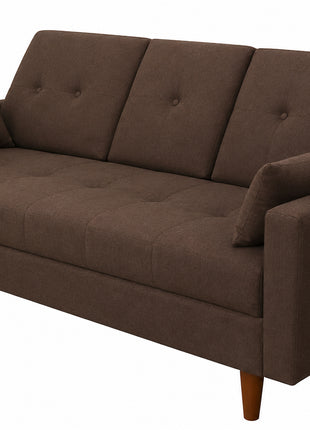 Sofá Cama Reclinable El Bazar Store Cancún Lino Brazos Separados Respaldo Abatible