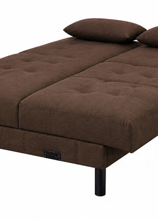 Sofá Cama Reclinable El Bazar Store Cancún Lino Brazos Separados Respaldo Abatible
