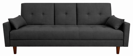 Sofá Cama Reclinable El Bazar Store Cancún Lino Gris Oxford Brazos Separados Respaldo Abatible