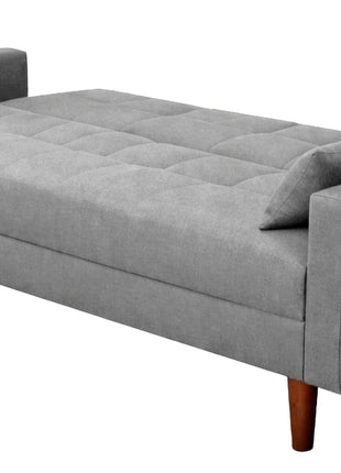 Sofá Cama Reclinable El Bazar Store Cancún Lino Brazos Separados Respaldo Abatible