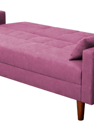 Sofá Cama Reclinable El Bazar Store Cancún Lino Brazos Separados Respaldo Abatible