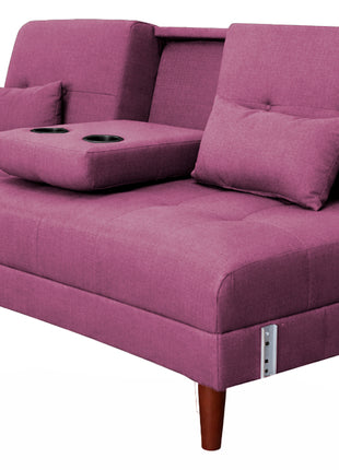 Sofá Cama Reclinable El Bazar Store Cancún Lino Brazos Separados Respaldo Abatible