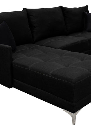 Sala Esquinera El Bazar Store Caslon lino Negro 260x180 cm