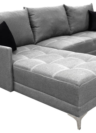 Sala Esquinera El Bazar Store Caslon lino Gris Plata 260x180 cm