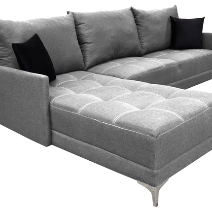 Sala Esquinera El Bazar Store Caslon lino Gris Plata 260x180 cm