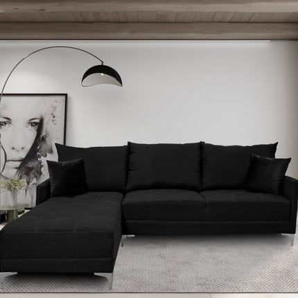 Sala Esquinera El Bazar Store Caslon lino Negro 260x180 cm