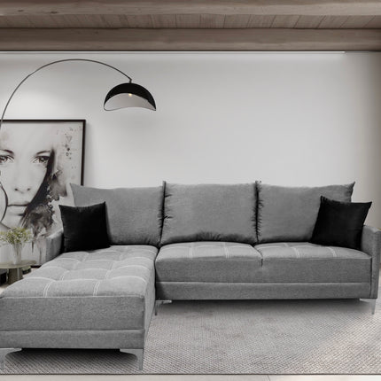 Sala Esquinera El Bazar Store Caslon lino Gris Plata 260x180 cm