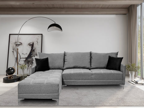 Sala Esquinera El Bazar Store Caslon lino Gris Plata 260x180 cm