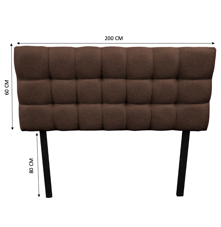 Cabecera El Bazar Store Linq King Size Chocolate, Ajuste de Altura