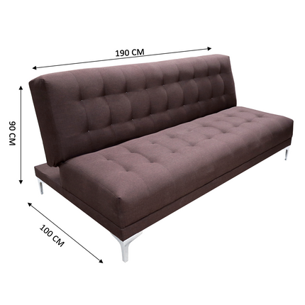 Sofa cama Verso Chocolate - Matrimonial Futon 3 posiciones, El Bazar Store