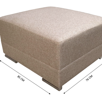 Sala Esquinera El Bazar Store Hades Beige 300x85 cm, Tela Lino nacional, Modular