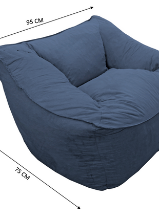 Sillon Puff El Bazar Store Azul Marino, Sillon Ocasional