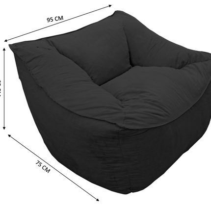 Sillon Puff El Bazar Store Negro, Sillon Ocasional