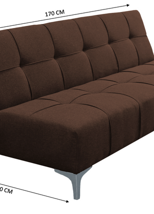Sofá Cama Reclinable New York Lino Chocolate Futon 3 Posiciones, El Bazar Store