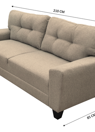 Sofa El Bazar Store Sidney Lino Beige 3 plazas, Modular, Moderno, Sala