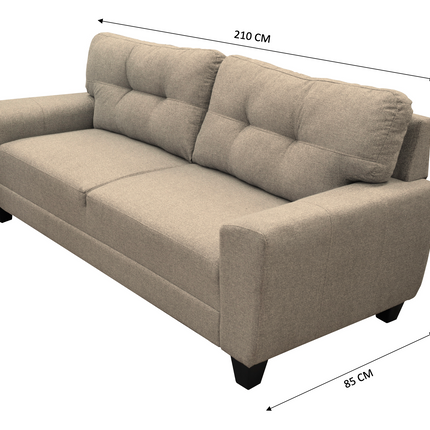 Sofa El Bazar Store Sidney Lino Beige 3 plazas, Modular, Moderno, Sala