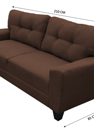 Sofa El Bazar Store Sidney Lino Chocolate 3 plazas, Modular, Moderno, Sala