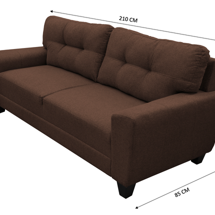 Sofa El Bazar Store Sidney Lino Chocolate 3 plazas, Modular, Moderno, Sala