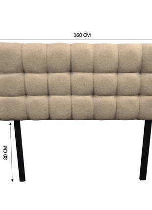 Cabecera El Bazar Store Linq Queen Beige, Ajuste de altura