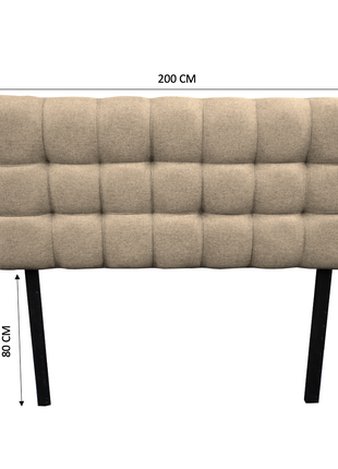 Cabecera El Bazar Store Linq King Size Beige, Ajuste de altura