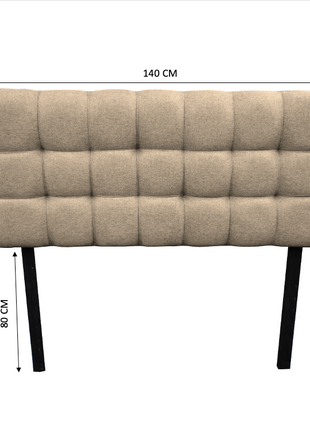 Cabecera El Bazar Store Linq Matrimonial Beige, Ajuste de altura