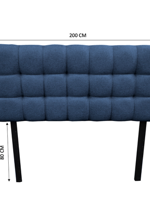 Cabecera El Bazar Store Linq King Size Azul marino, Ajuste de altura