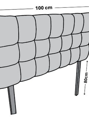 Cabecera El Bazar Store Linq Individual Negro, ajuste de altura