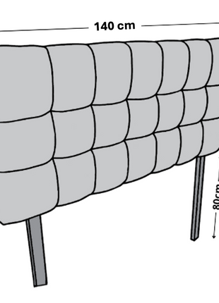 Cabecera El Bazar Store Linq Matrimonial Gris Oxford Abotonada Ajuste de altura