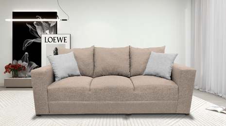 Sofa El Bazar Store Miami Lino Beige 3 Plazas, Modular, Moderno, Sala