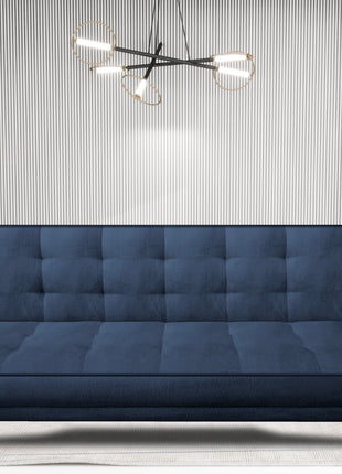 Sofa cama El Bazar Store Zeus Terciopelo Matrimonial Futón 3 posiciones