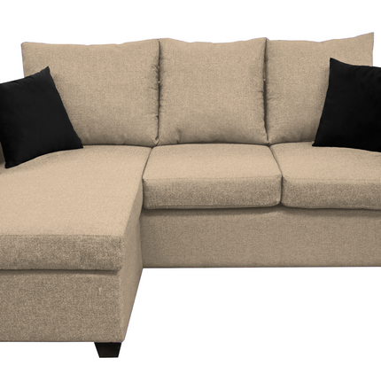 Sala Esquinera El Bazar Store Denver Beige, 200x140 cm, Lado derecho e Izquierdo, Lino nacional, Sofa