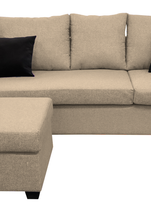 Sala Esquinera El Bazar Store Denver Beige, 200x140 cm, Lado derecho e Izquierdo, Lino nacional, Sofa