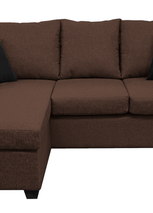 Sala Esquinera El Bazar Store Denver Chocolate, 200x140 cm, Lado derecho e Izquierdo, Lino nacional, Sofa