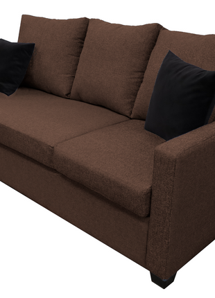 Sala Esquinera El Bazar Store Denver Chocolate, 200x140 cm, Lado derecho e Izquierdo, Lino nacional, Sofa
