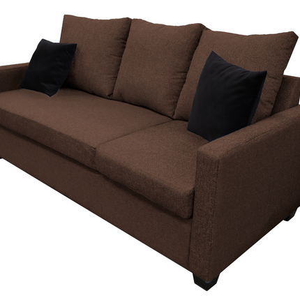 Sala Esquinera El Bazar Store Denver Chocolate, 200x140 cm, Lado derecho e Izquierdo, Lino nacional, Sofa