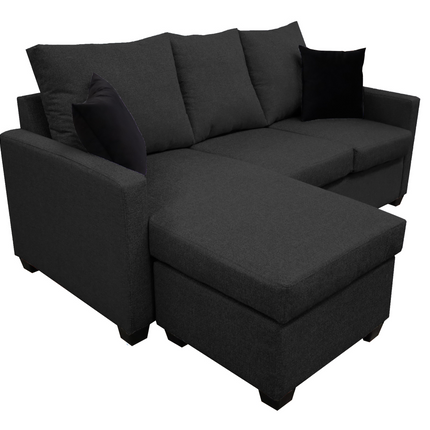 Sala Esquinera El Bazar Store Denver Gris Oxford, 200x140 cm, Lado derecho e Izquierdo, Lino nacional, Sofa