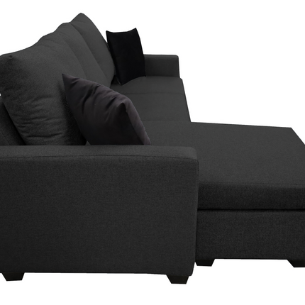 Sala Esquinera El Bazar Store Denver Gris Oxford, 200x140 cm, Lado derecho e Izquierdo, Lino nacional, Sofa