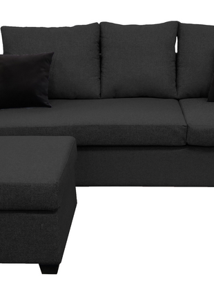 Sala Esquinera El Bazar Store Denver Gris Oxford, 200x140 cm, Lado derecho e Izquierdo, Lino nacional, Sofa