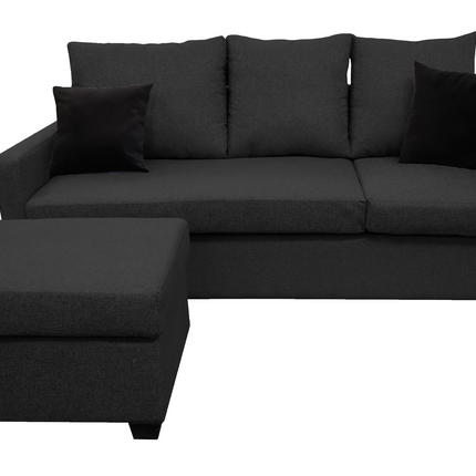 Sala Esquinera El Bazar Store Denver Gris Oxford, 200x140 cm, Lado derecho e Izquierdo, Lino nacional, Sofa