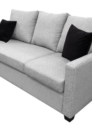 Sala Esquinera El Bazar Store Denver Gris Plata, 200x140 cm, Lado derecho e Izquierdo, Lino nacional, Sofa