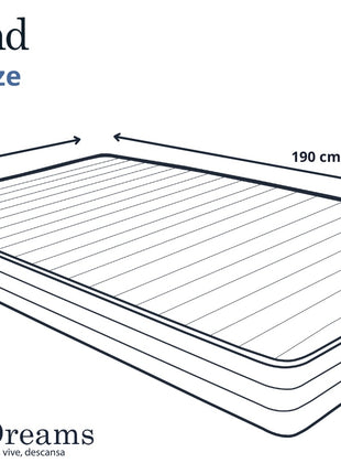 Colchón Queen EBDreams Zand Firme Blanco 4 tecnologías Memory Foam Hecho en México El Bazar Store